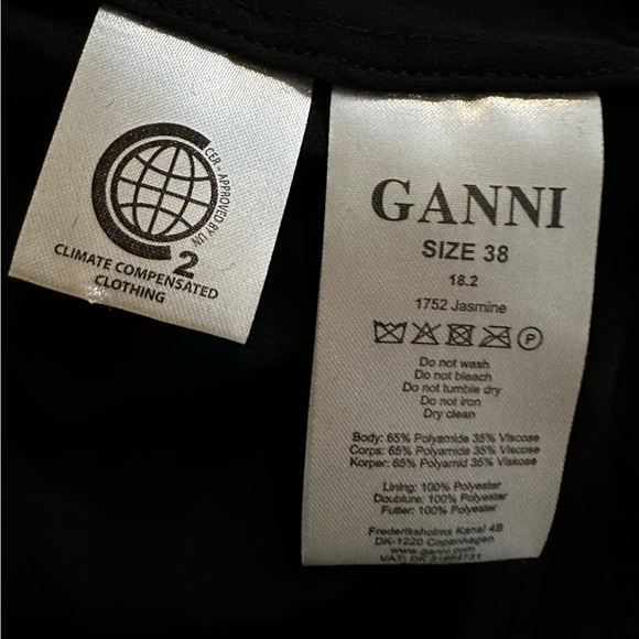 Ganni Black Textured Mini Dress - Picture 13 of 15